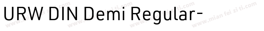 URW DIN Demi Regular字体转换